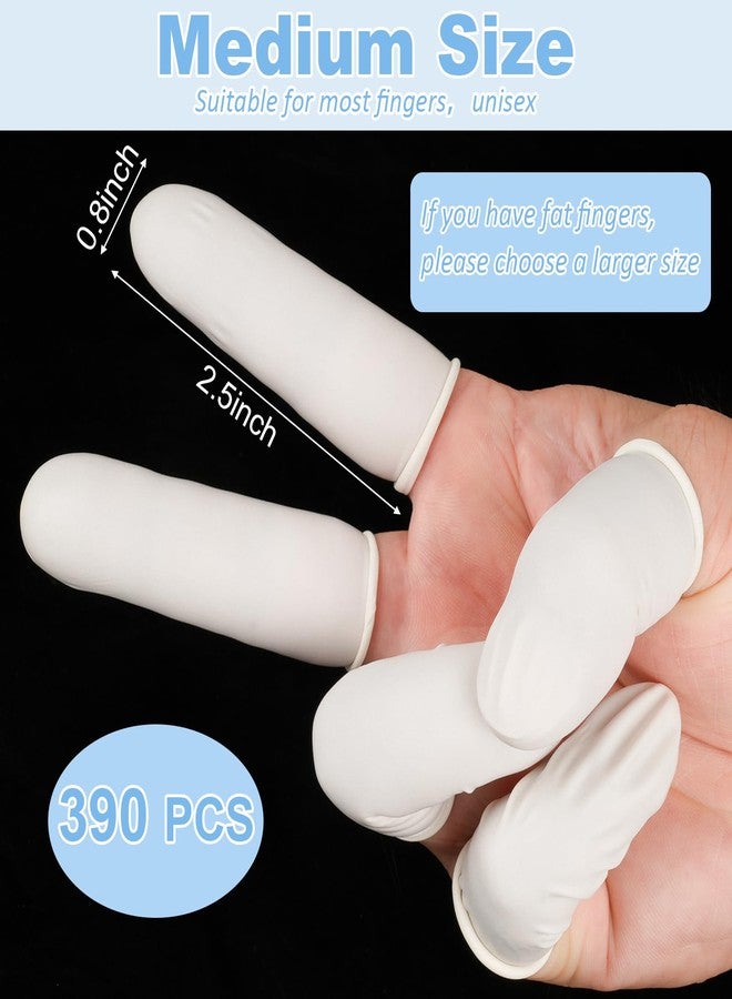 MOWPOG Finger Cots Disposable, Medium Finger Protectors Thumb Gloves, Natural Latex Sleeves Covers Protection for Fingertips, Electronic Repair, Handmade (Approx.390 PCS) - Image 2